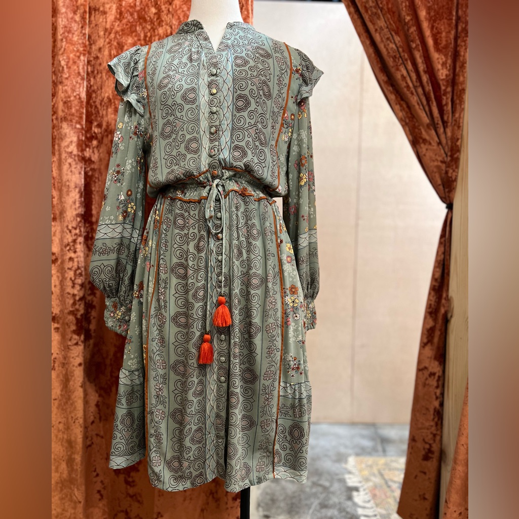 Tulle & Batiste Graceplay Dress In Olive, Daydreamer Handmade Nwt — image 2 of 8